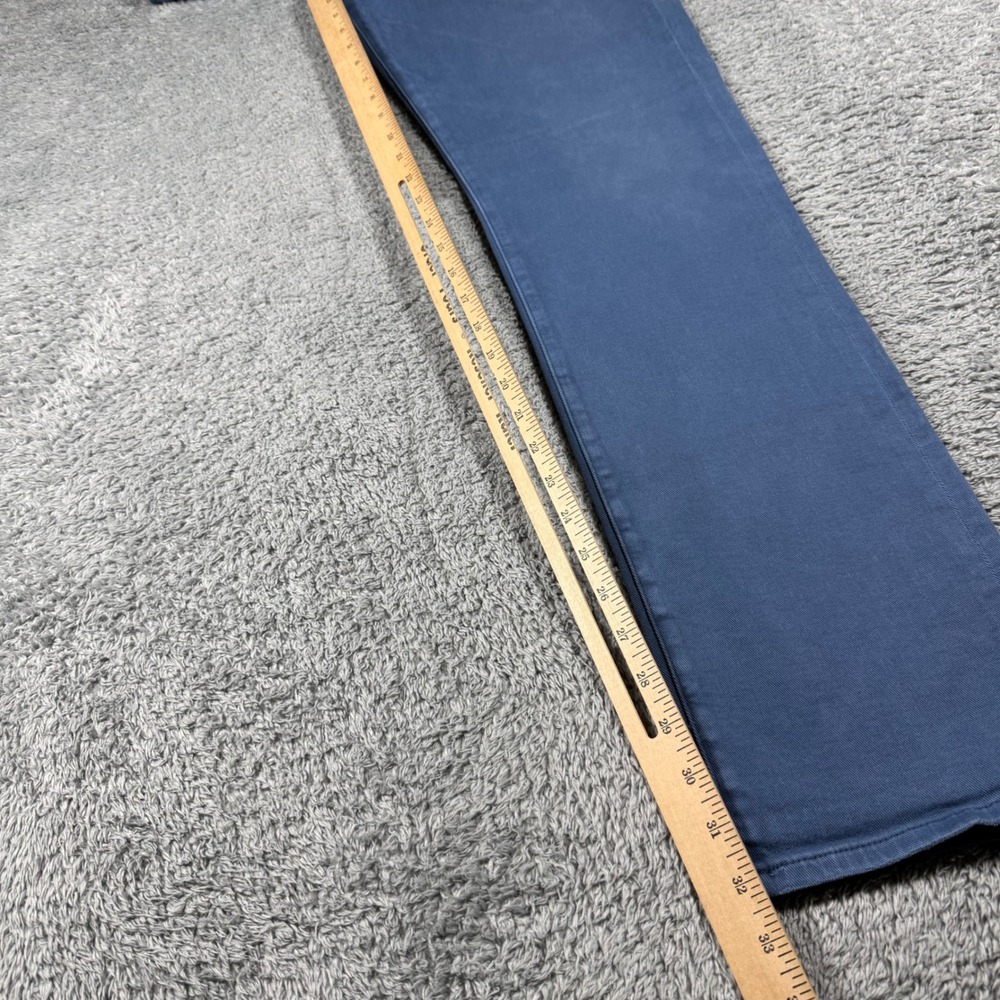 AG Everett Slim Straight Pants Mens 32x33 Blue Sateen Stretch Casual - Picture 7 of 8